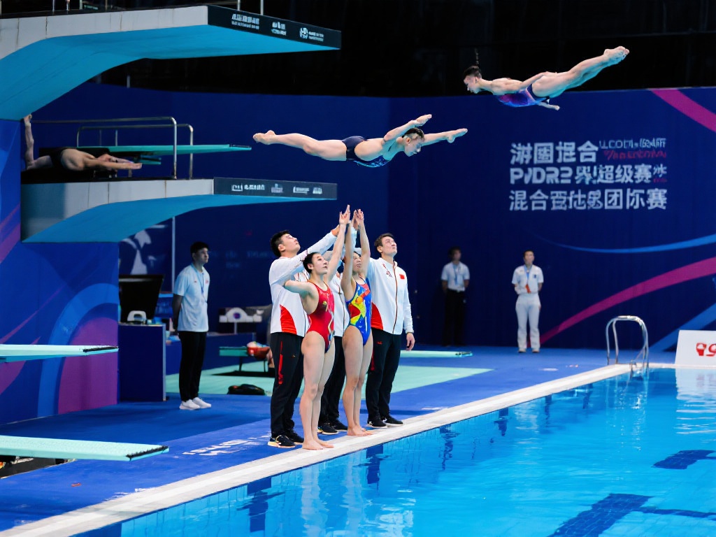 跳水世界杯巅峰对决:混合团体终极战 混合团体决赛作为跳水世界杯超级决赛的重头